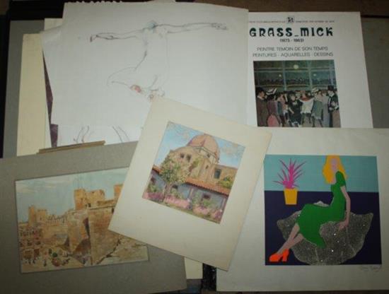 Folio of mixed prints